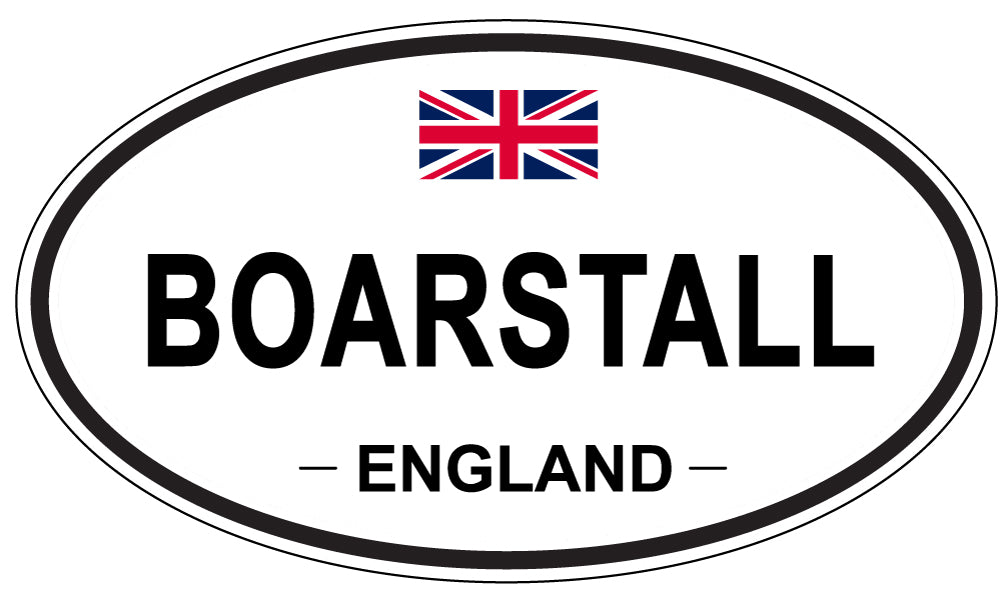 BOARSTALL, ENGLAND - Oval Sticker