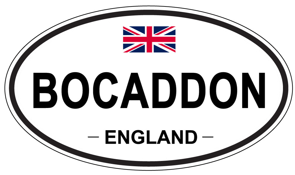 BOCADDON, ENGLAND - Oval Sticker