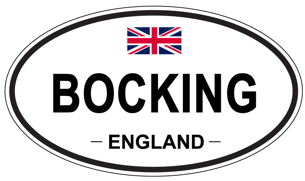 BOCKING, ENGLAND - Oval Sticker