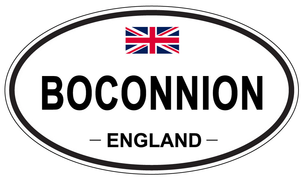 BOCONNION, ENGLAND - Oval Sticker