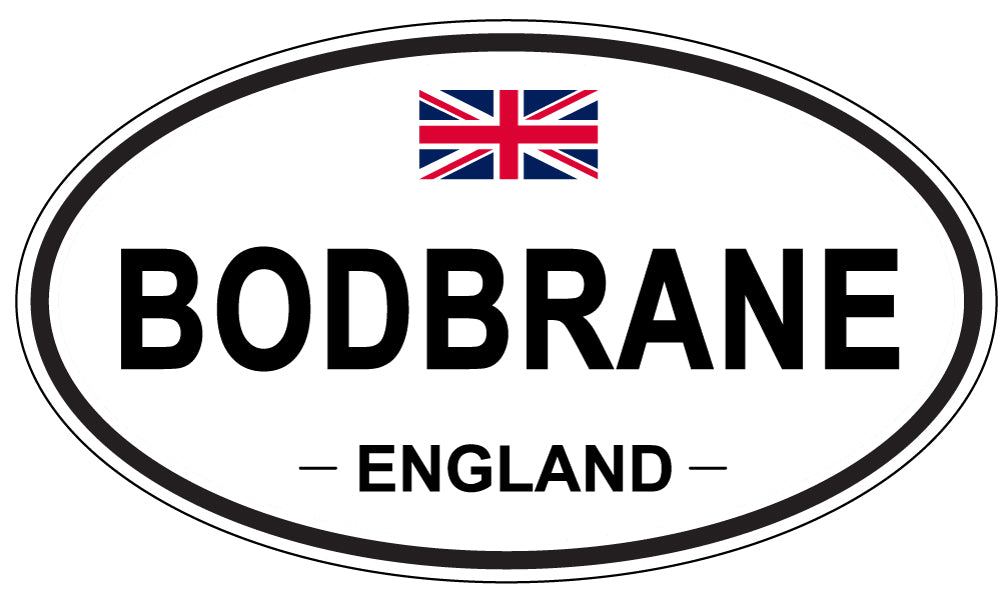 BODBRANE, ENGLAND - Oval Sticker