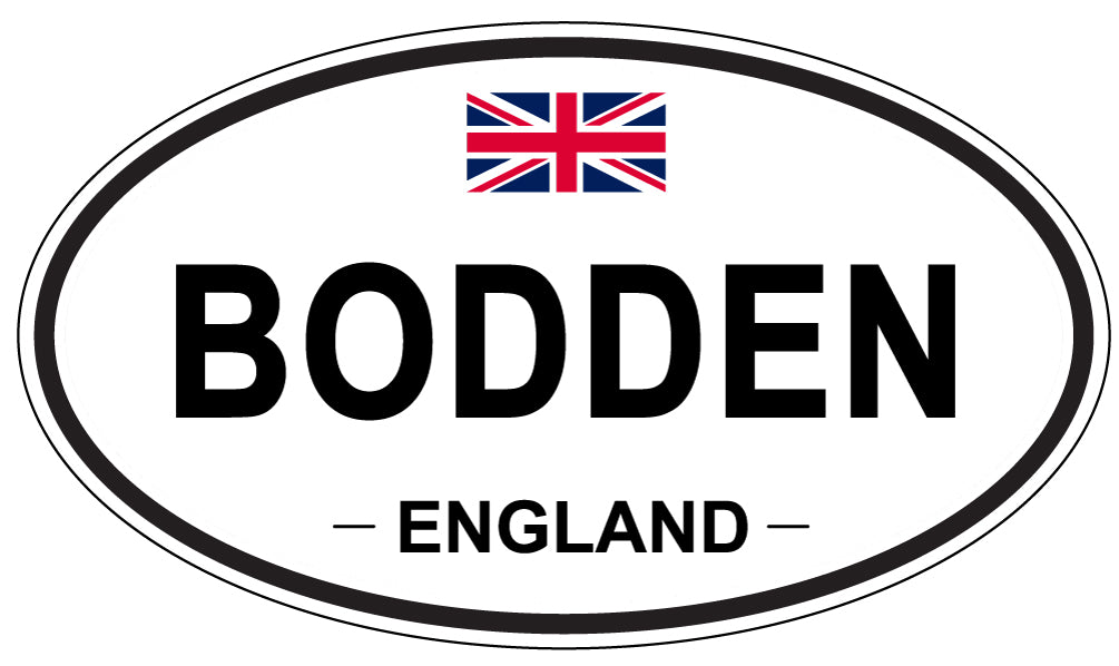 BODDEN, ENGLAND - Oval Sticker