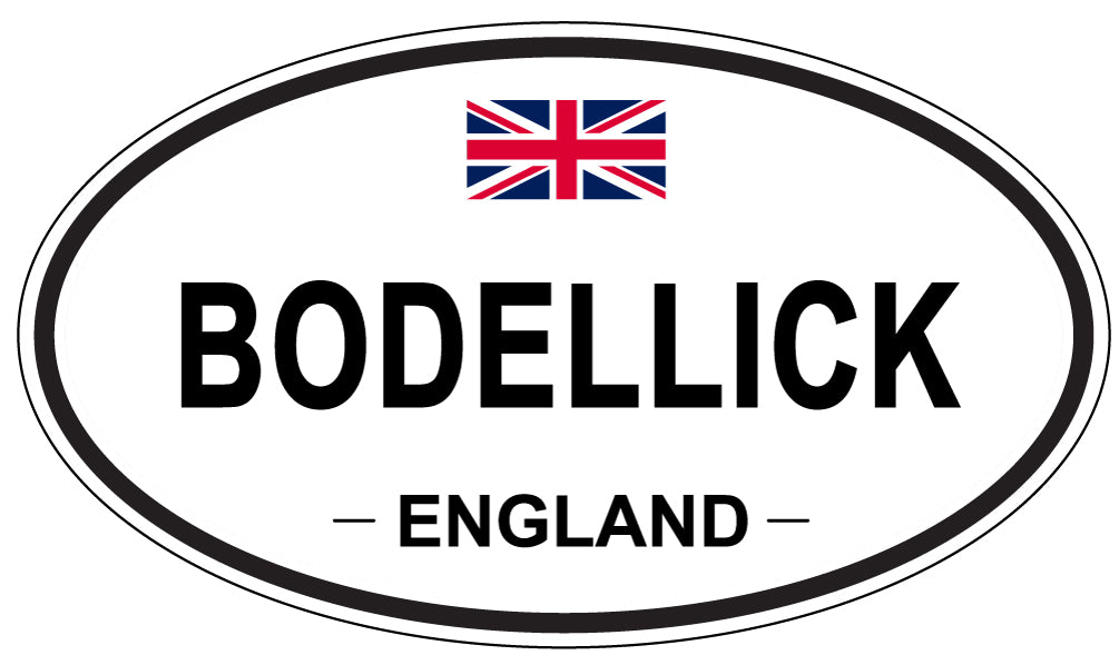 BODELLICK, ENGLAND - Oval Sticker