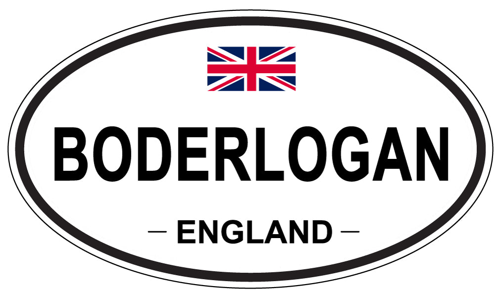 BODERLOGAN, ENGLAND - Oval Sticker