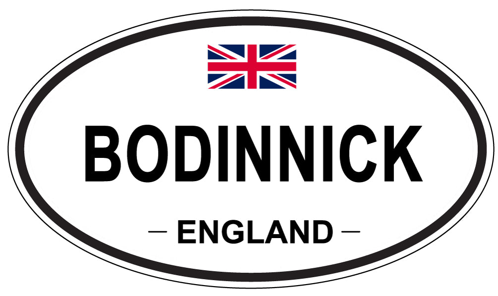 BODINNICK, ENGLAND - Oval Sticker