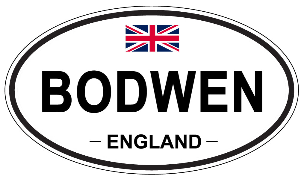 BODWEN, ENGLAND - Oval Sticker
