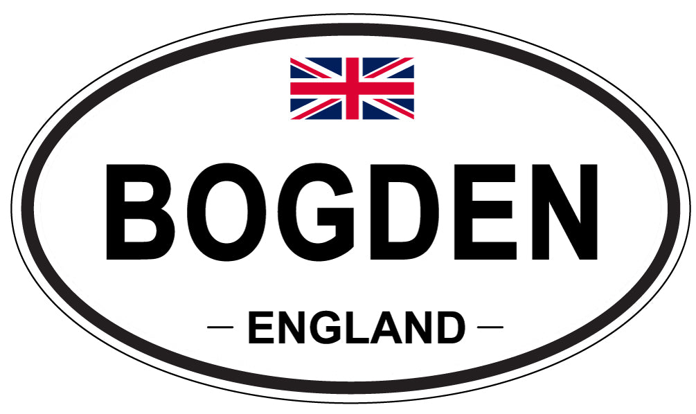 BOGDEN, ENGLAND - Oval Sticker