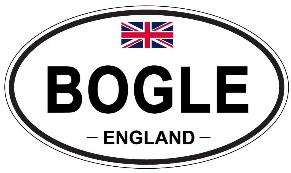BOGLE, ENGLAND - Oval Sticker