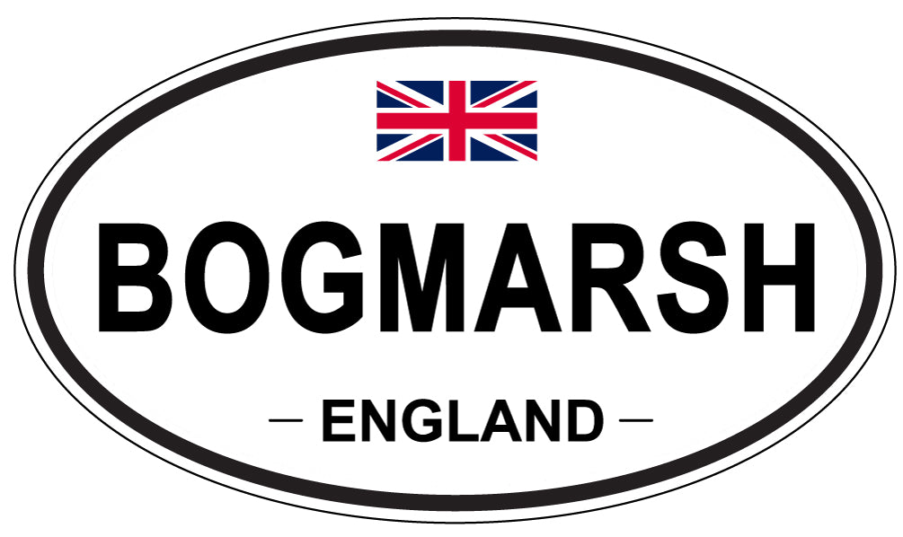 BOGMARSH, ENGLAND - Oval Sticker