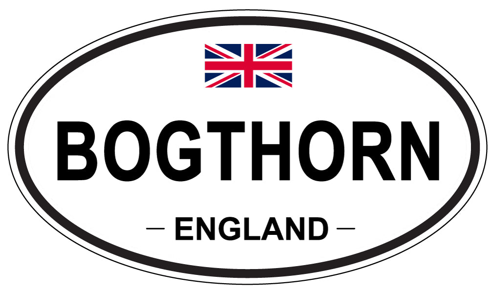 BOGTHORN, ENGLAND - Oval Sticker