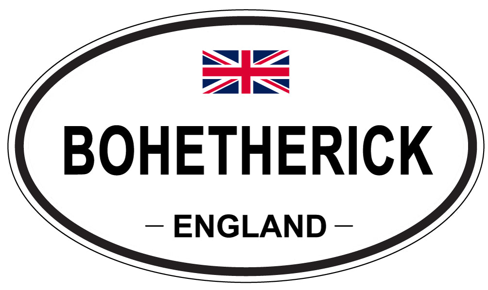 BOHETHERICK, ENGLAND - Oval Sticker