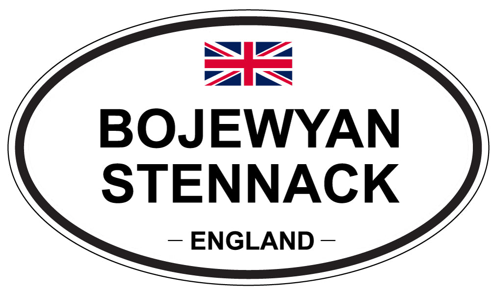 BOJEWYAN STENNACK, ENGLAND - Oval Sticker
