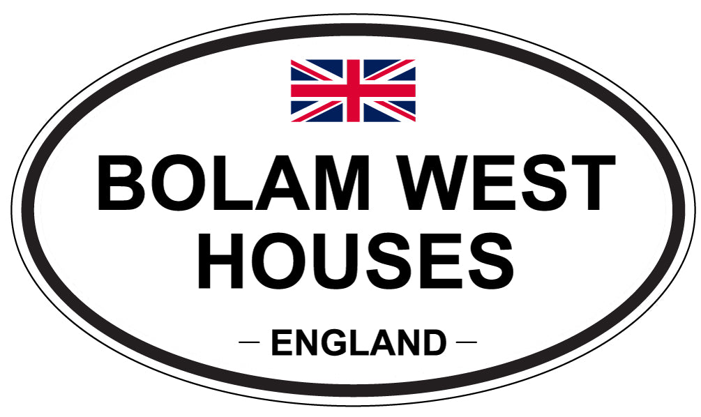 BOLAM WEST HOUSES, ENGLAND - Oval Sticker
