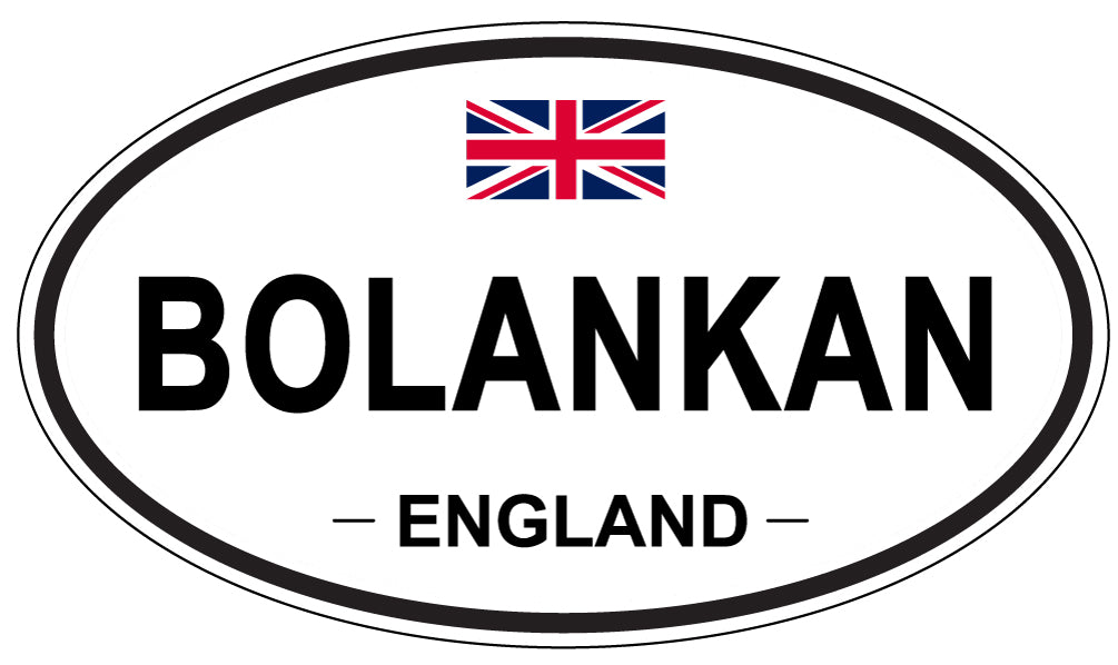 BOLANKAN, ENGLAND - Oval Sticker