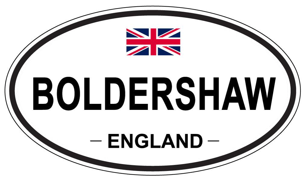 BOLDERSHAW, ENGLAND - Oval Sticker