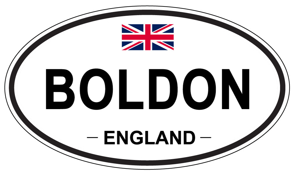 BOLDON, ENGLAND - Oval Sticker