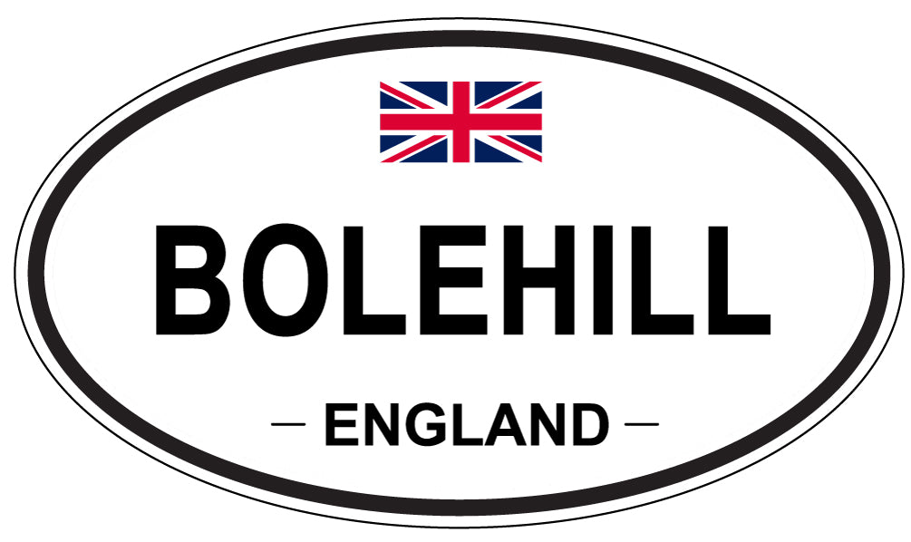BOLEHILL, ENGLAND - Oval Sticker