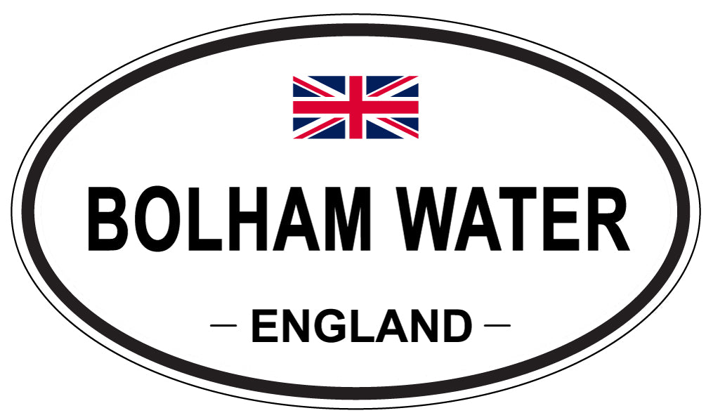 BOLHAM WATER, ENGLAND - Oval Sticker