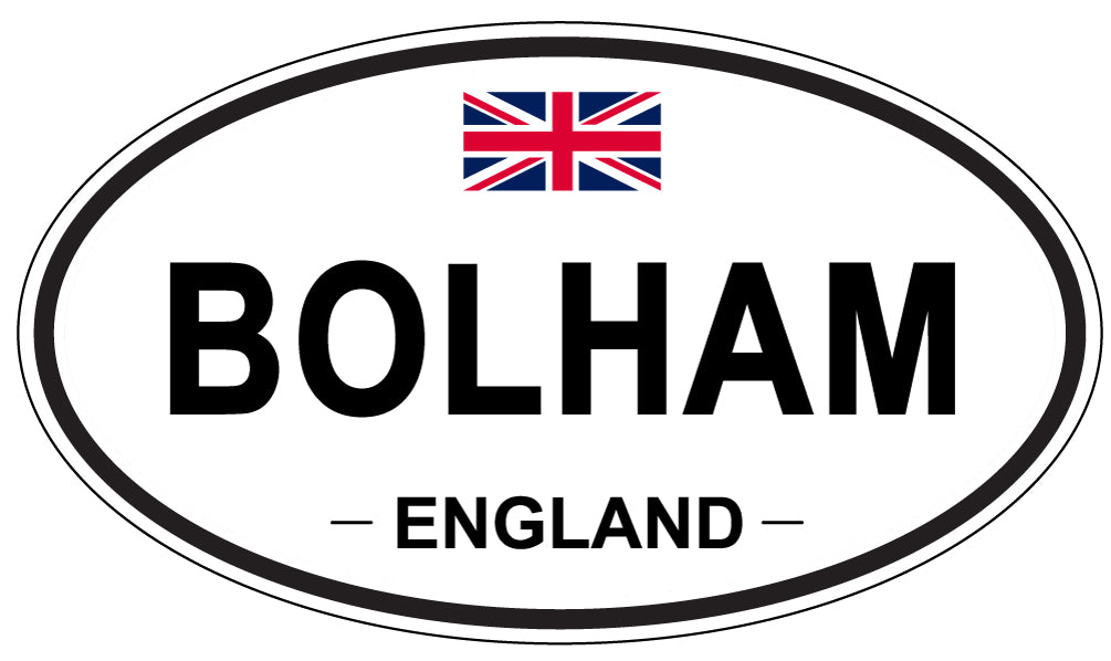 BOLHAM, ENGLAND - Oval Sticker