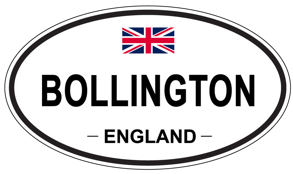 BOLLINGTON, ENGLAND - Oval Sticker