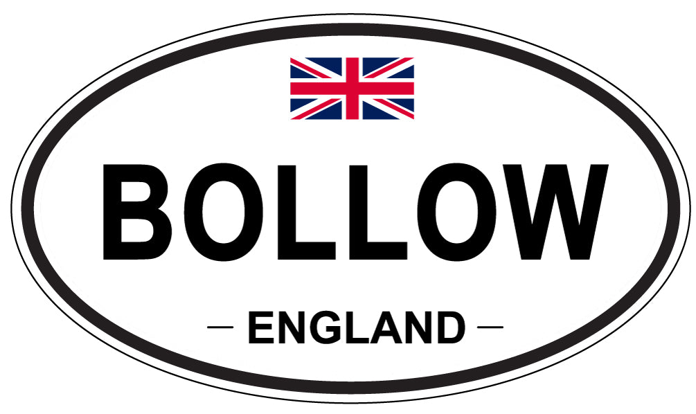 BOLLOW, ENGLAND - Oval Sticker
