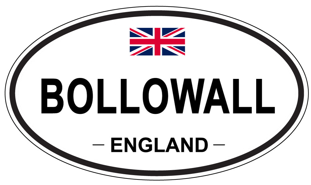 BOLLOWALL, ENGLAND - Oval Sticker