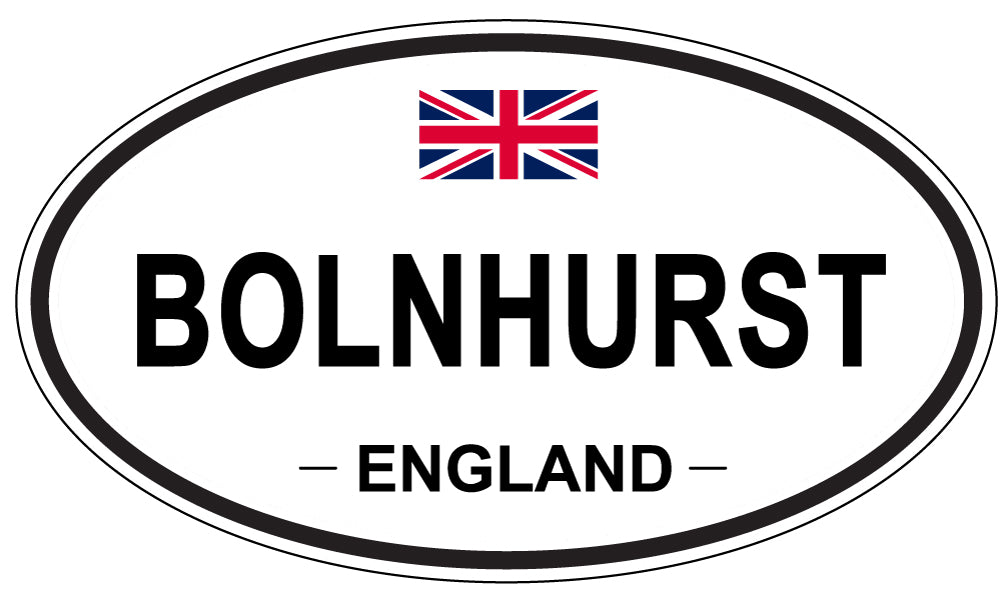 BOLNHURST, ENGLAND - Oval Sticker