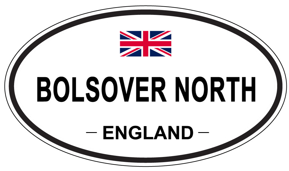BOLSOVER NORTH, ENGLAND - Oval Sticker