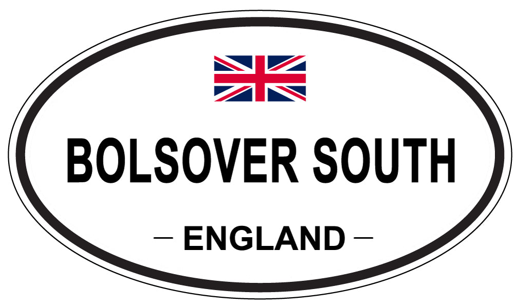 BOLSOVER SOUTH, ENGLAND - Oval Sticker