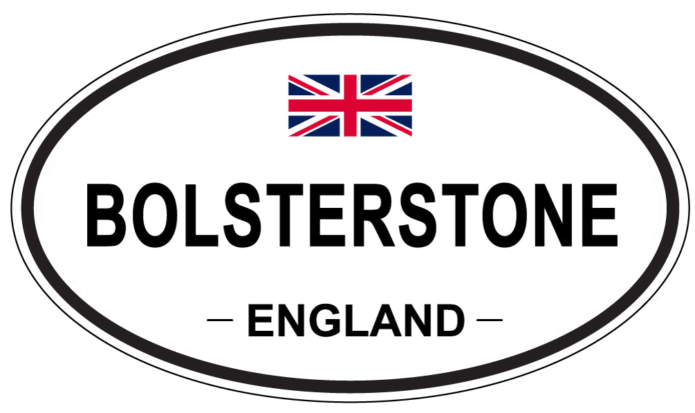 BOLSTERSTONE, ENGLAND - Oval Sticker