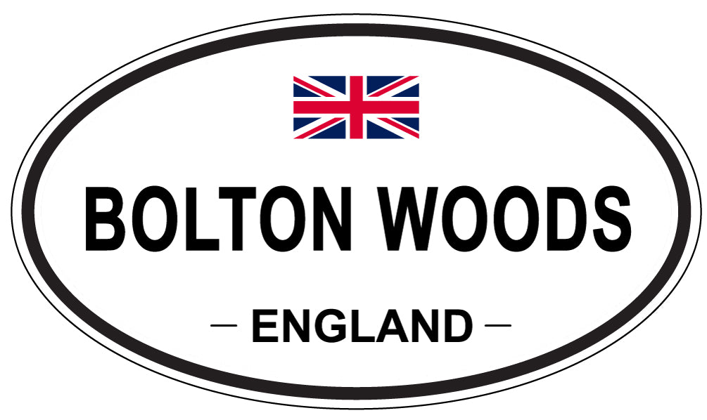 BOLTON WOODS, ENGLAND - Oval Sticker