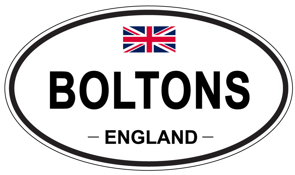 BOLTONS, ENGLAND - Oval Sticker