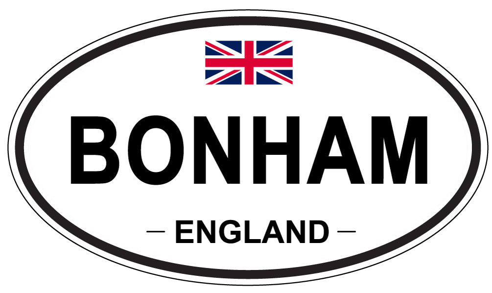 BONHAM, ENGLAND - Oval Sticker
