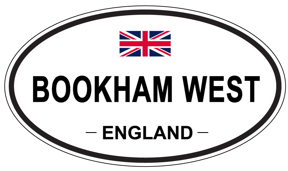 BOOKHAM WEST, ENGLAND - Oval Sticker