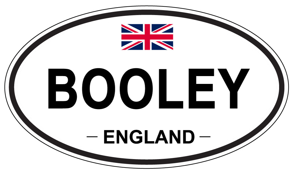 BOOLEY, ENGLAND - Oval Sticker