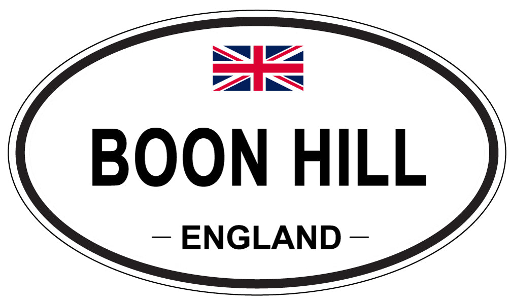 BOON HILL, ENGLAND - Oval Sticker