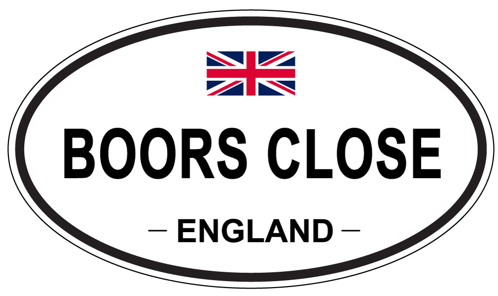 BOORS CLOSE, England - Oval Magnet
