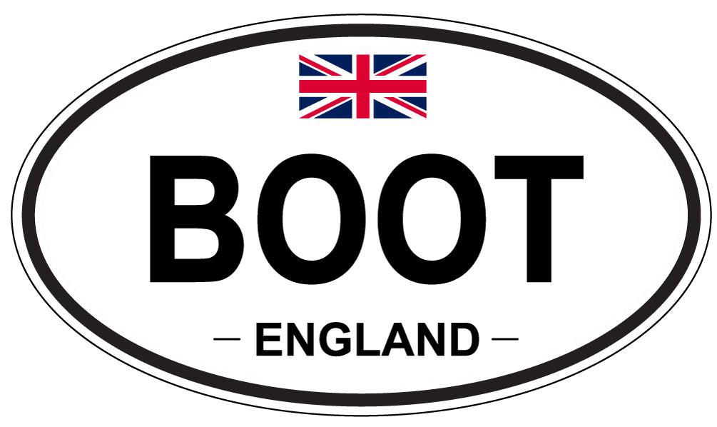 BOOT, ENGLAND - Oval Sticker
