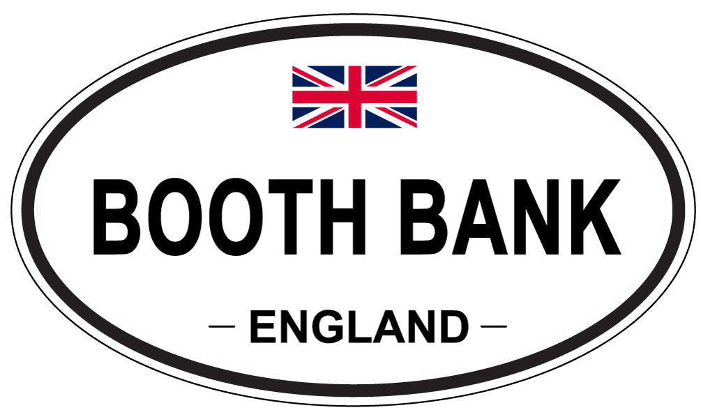 BOOTH BANK, ENGLAND - Oval Sticker