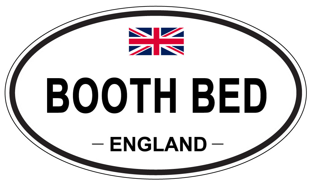 BOOTH BED, ENGLAND - Oval Sticker
