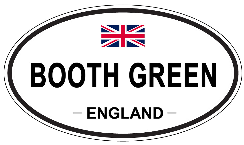 BOOTH GREEN, ENGLAND - Oval Sticker