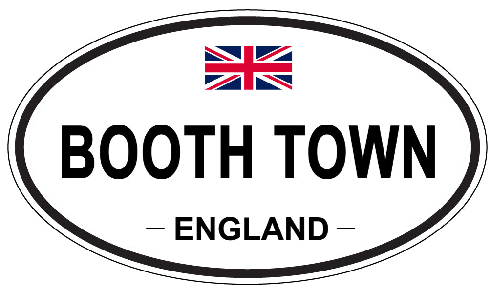 BOOTH TOWN, ENGLAND - Oval Sticker
