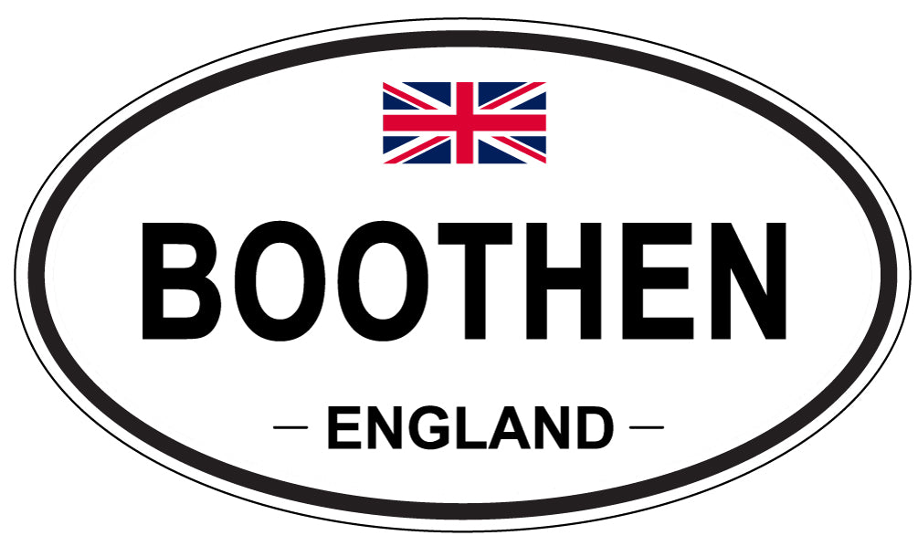 BOOTHEN, ENGLAND - Oval Sticker