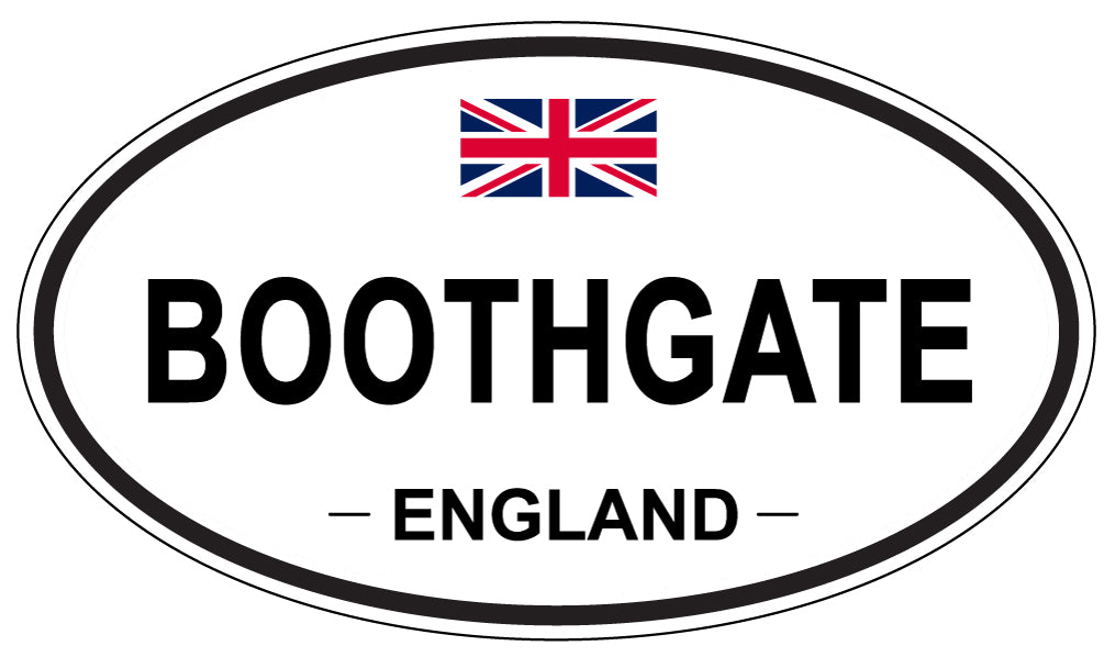 BOOTHGATE, ENGLAND - Oval Sticker