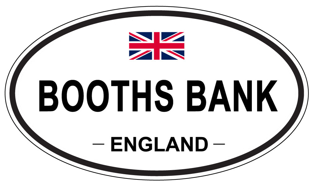 BOOTHS BANK, ENGLAND - Oval Sticker