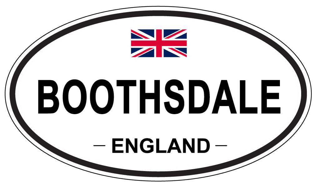 BOOTHSDALE, ENGLAND - Oval Sticker