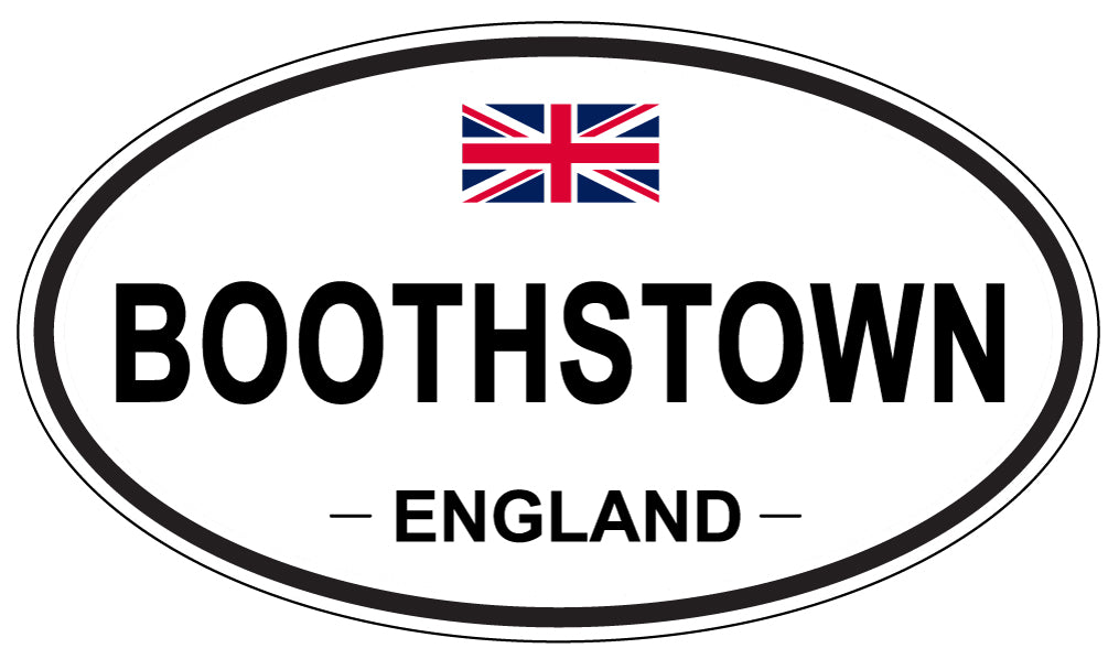 BOOTHSTOWN, ENGLAND - Oval Sticker