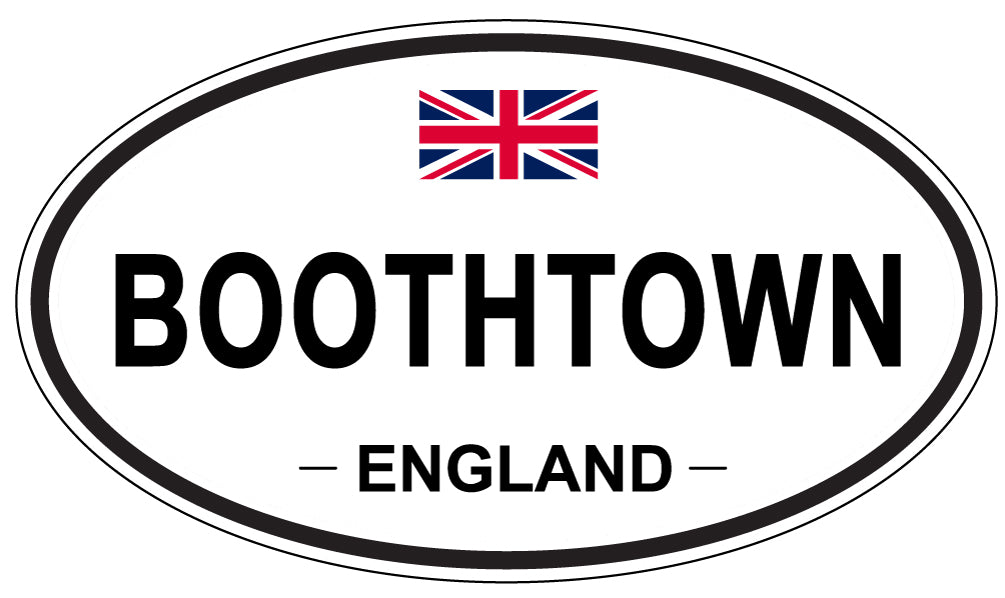 BOOTHTOWN, ENGLAND - Oval Sticker