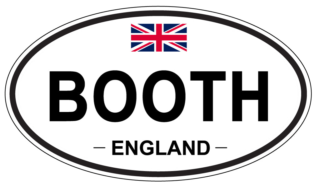 BOOTH, England - Oval Magnet