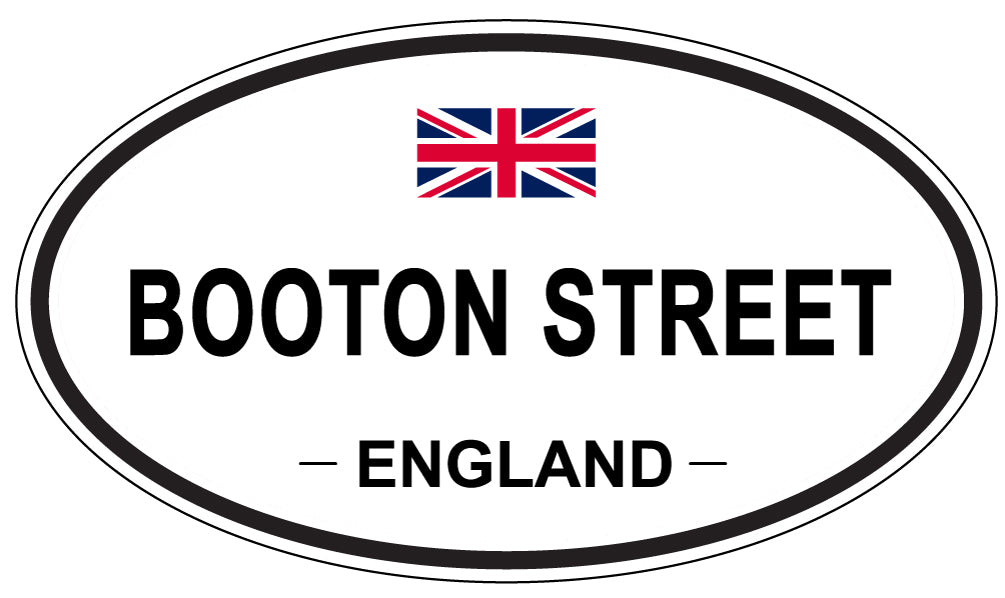 BOOTON STREET, ENGLAND - Oval Sticker
